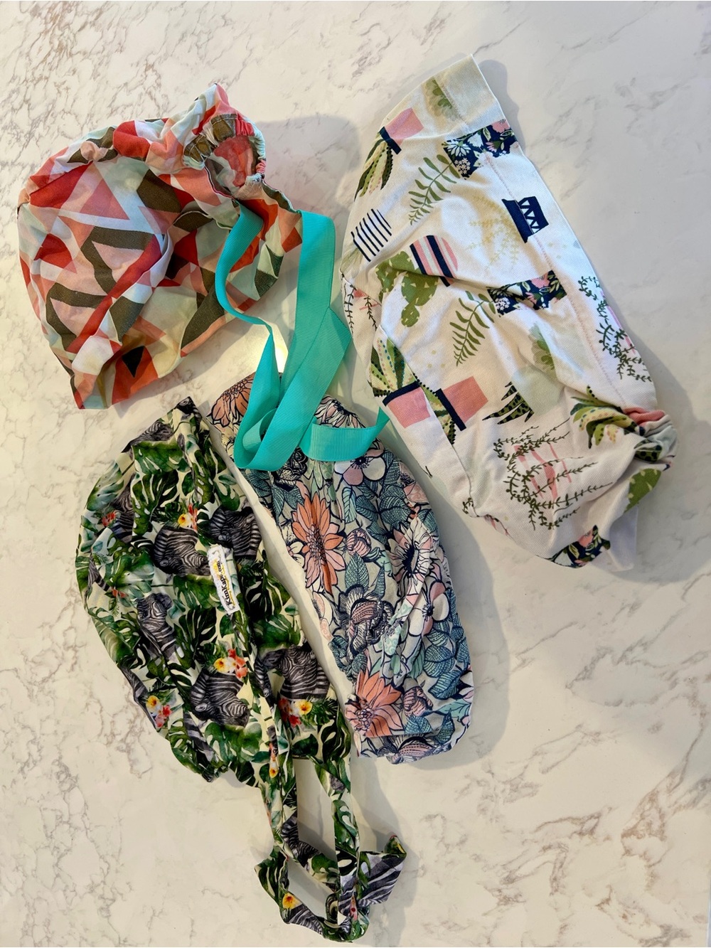 4 Surgical Caps, Operating Room Hats- zebra, geometric, floral, succulents
